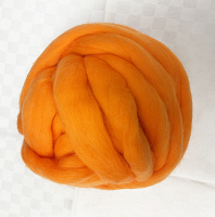 Merino Roving, Orange - 4.7 oz